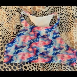 Tie Dye Halter Bikini Top